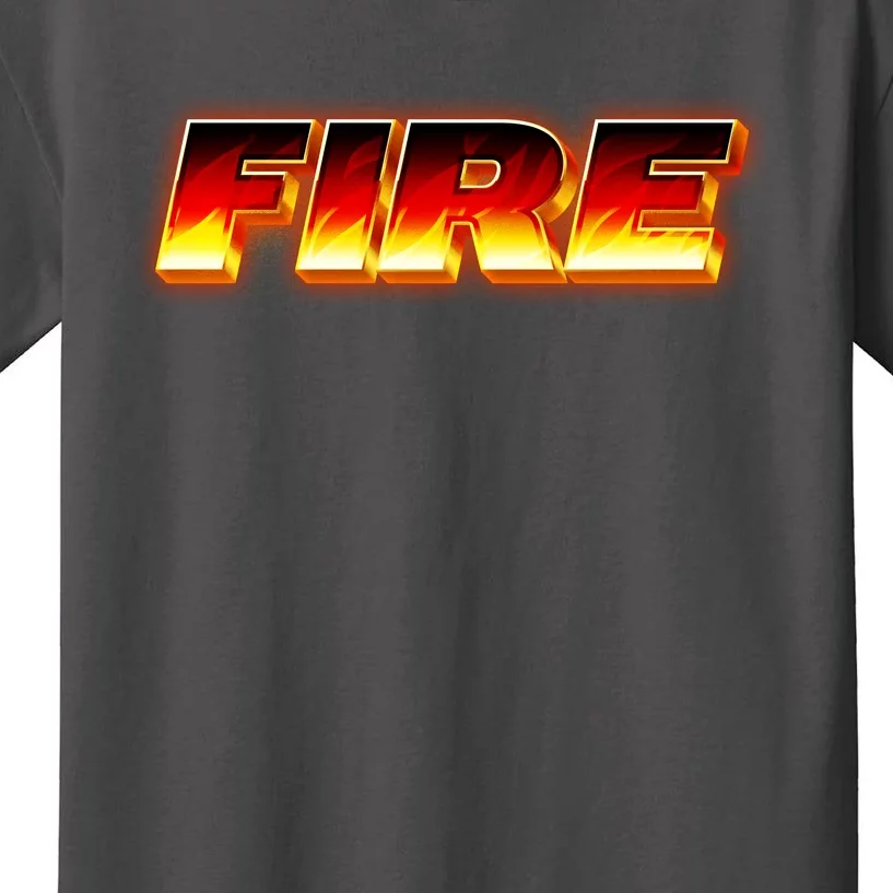 Hot Fire Flames Kids T-Shirt