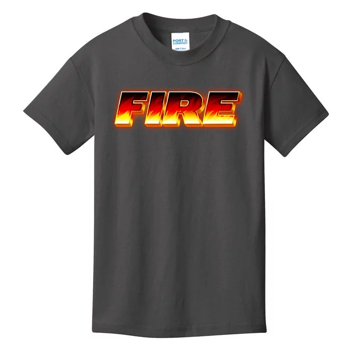 Hot Fire Flames Kids T-Shirt