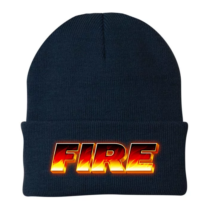 Hot Fire Flames Knit Cap Winter Beanie