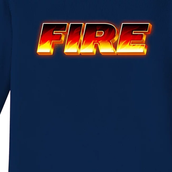 Hot Fire Flames Baby Long Sleeve Bodysuit