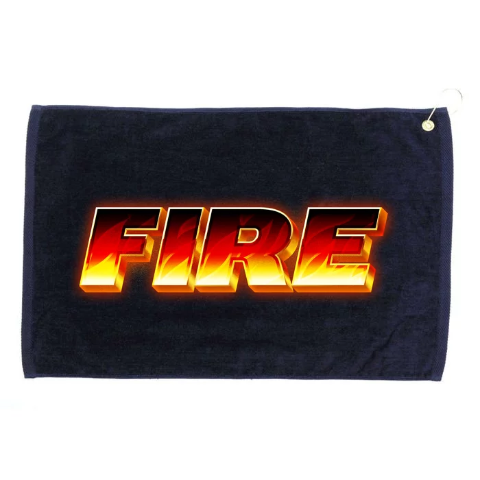 Hot Fire Flames Grommeted Golf Towel