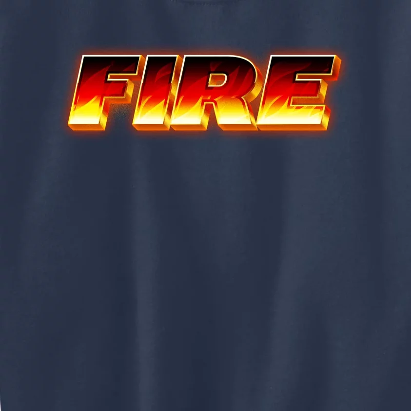 Hot Fire Flames Kids Sweatshirt