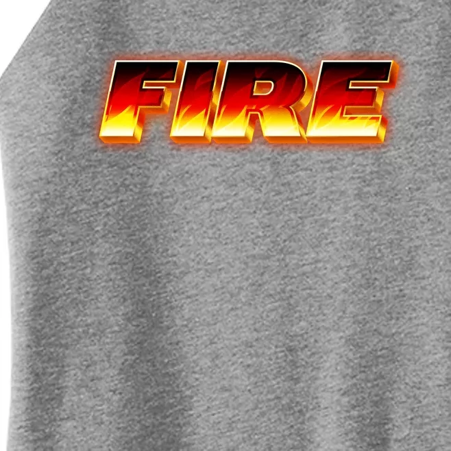 Hot Fire Flames Women’s Perfect Tri Rocker Tank