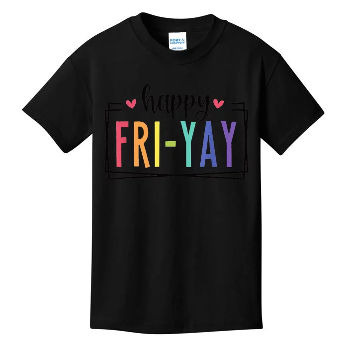 Happy FriYay Friday Lovers Fun Teacher Kids T-Shirt