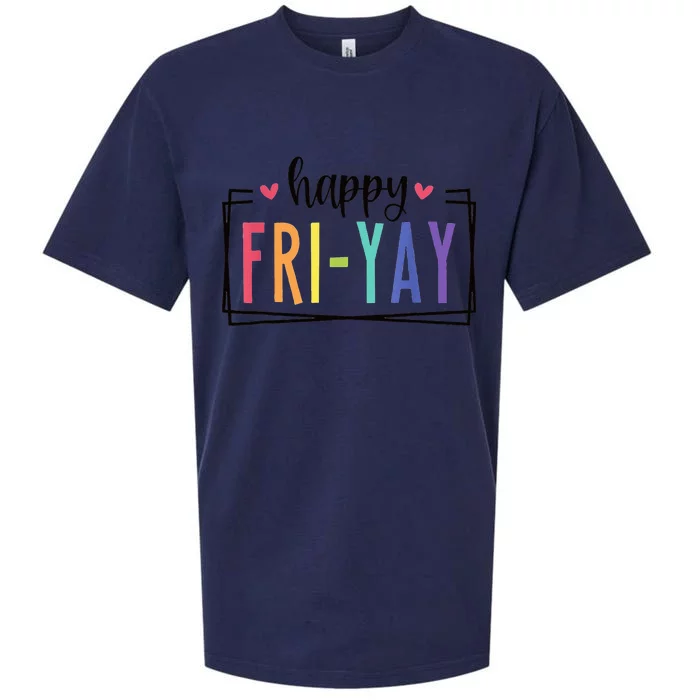 Happy FriYay Friday Lovers Fun Teacher Sueded Cloud Jersey T-Shirt