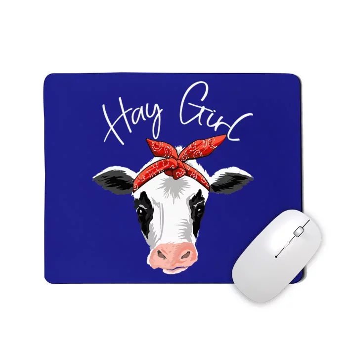 Hay Farmer Funny Cattle Cow Farm Lovers Gift Women Mousepad