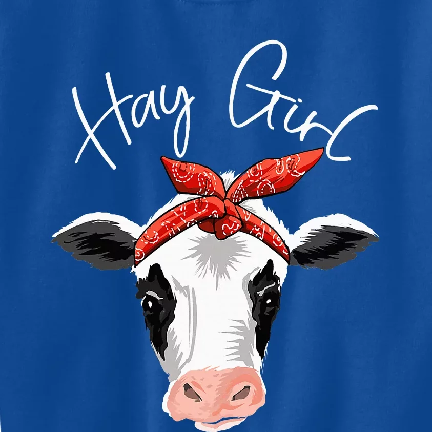 Hay Farmer Funny Cattle Cow Farm Lovers Gift Women Kids Sweatshirt