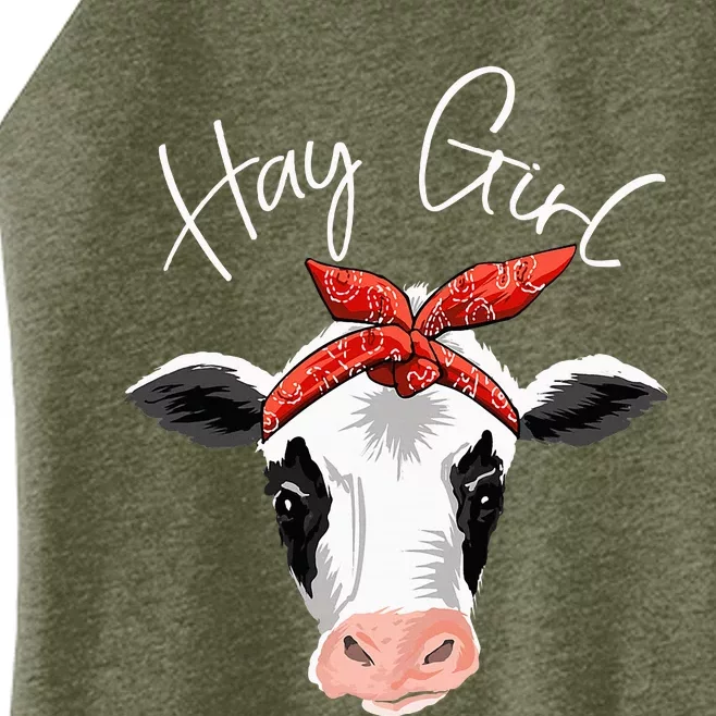 Hay Farmer Funny Cattle Cow Farm Lovers Gift Women Women’s Perfect Tri Rocker Tank