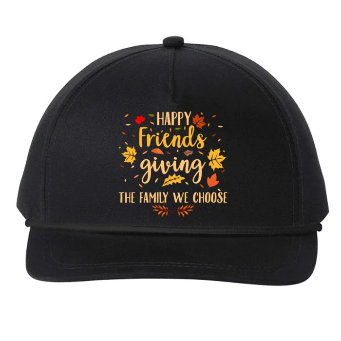 Happy Friendsgiving Friends And Family Fall Thanksgiving Cute Gift Snapback Five-Panel Rope Hat