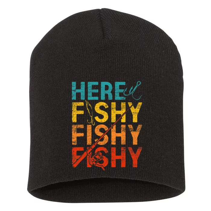 Here Fishy Fishy Fishy Short Acrylic Beanie