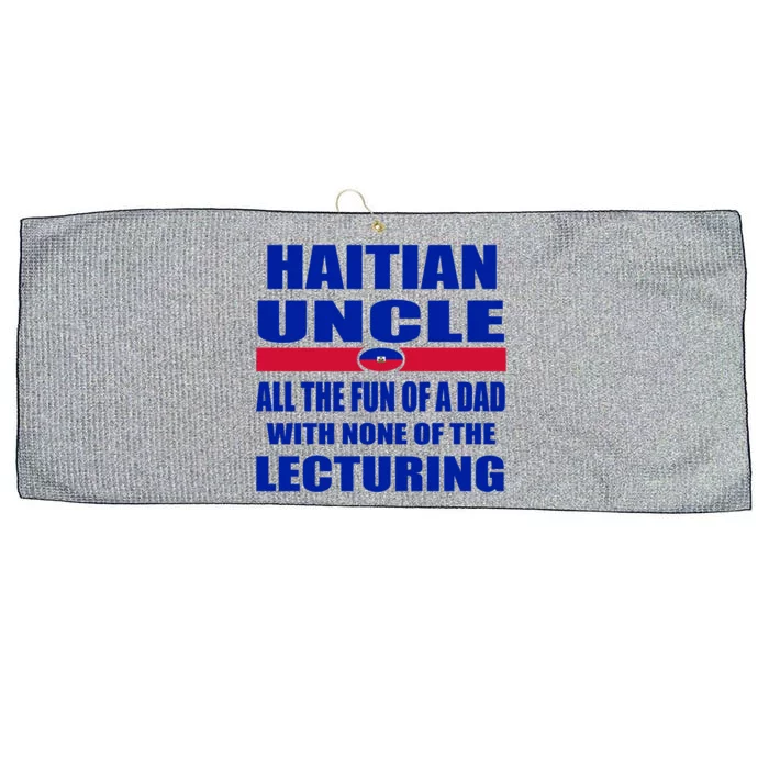 Haiti Flag Fun Haitian Uncle Haiti History Funny Sayings Cool Gift Large Microfiber Waffle Golf Towel