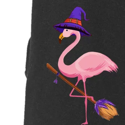 Halloween Flamingo Funny Flamingo Lover Witch Hat Halloween Doggie 3-End Fleece Hoodie