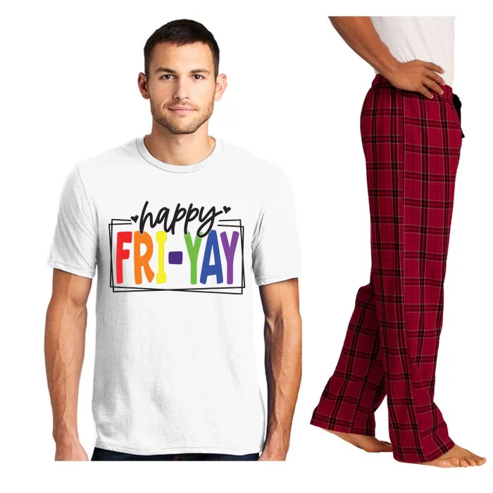 Happy Friyay Friday Funny Teacher Friyay Teacher Pajama Set