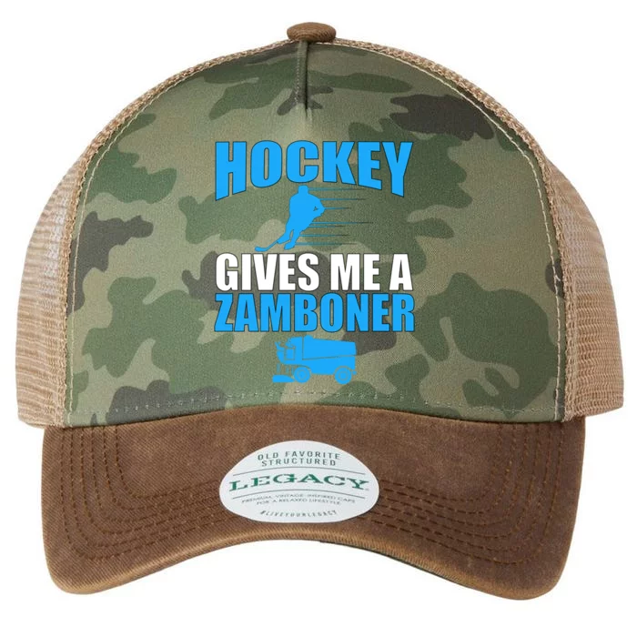 Hockey Fan Funny Gift Hockey Gives Me A Zamboner Funny Hockey Gift Legacy Tie Dye Trucker Hat