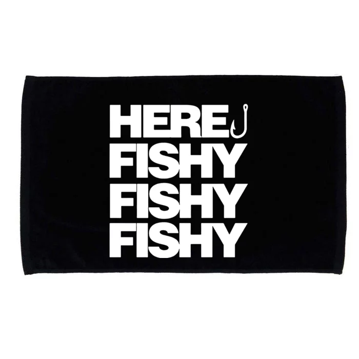 Here Fishy Fishy Fishy Microfiber Hand Towel