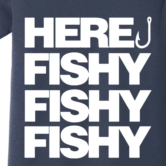 Here Fishy Fishy Fishy Baby Bodysuit