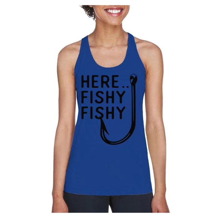 Here Fishy Fishy Women's Racerback Tank