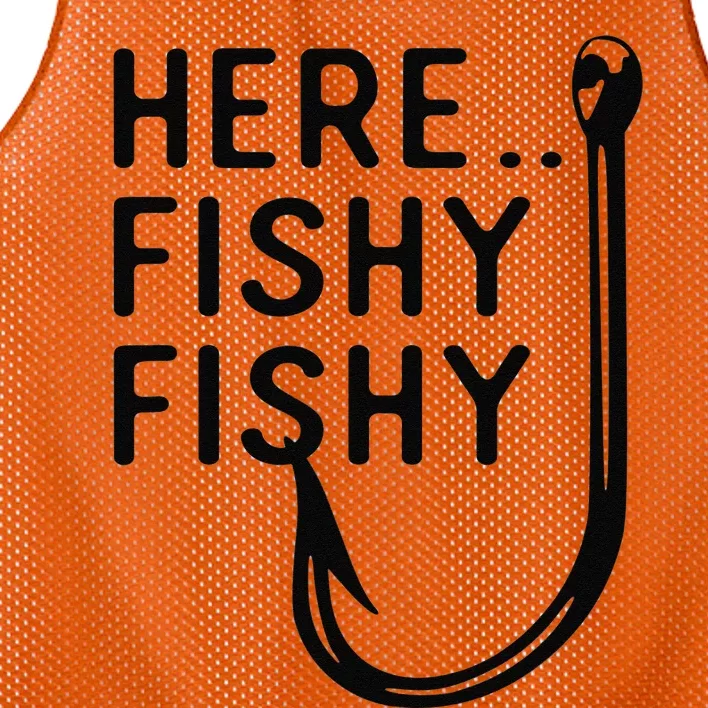 Here Fishy Fishy Mesh Reversible Basketball Jersey Tank