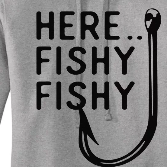 Here Fishy Fishy Women's Pullover Hoodie