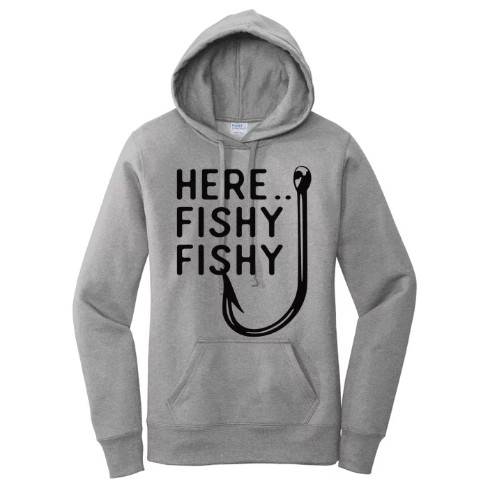 Here Fishy Fishy Women's Pullover Hoodie