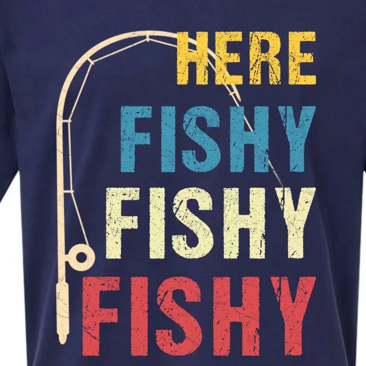 Here Fishy Fishy Fishy Sueded Cloud Jersey T-Shirt