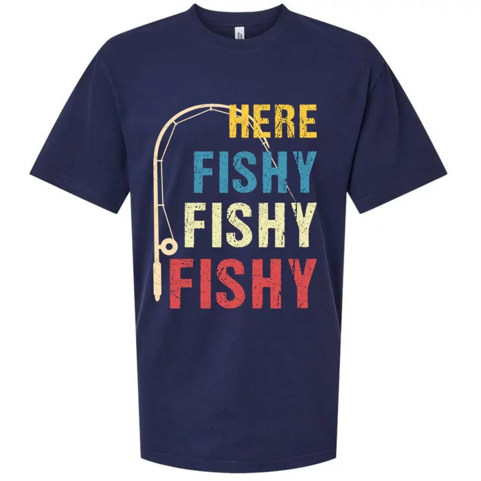 Here Fishy Fishy Fishy Sueded Cloud Jersey T-Shirt