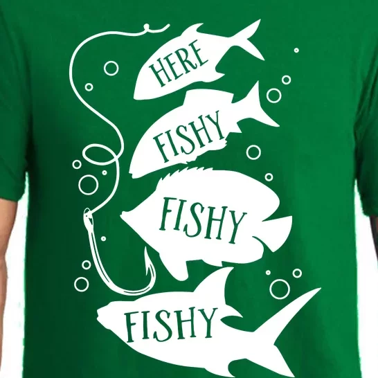 Here Fishy Fishy Fishing Lover Pajama Set