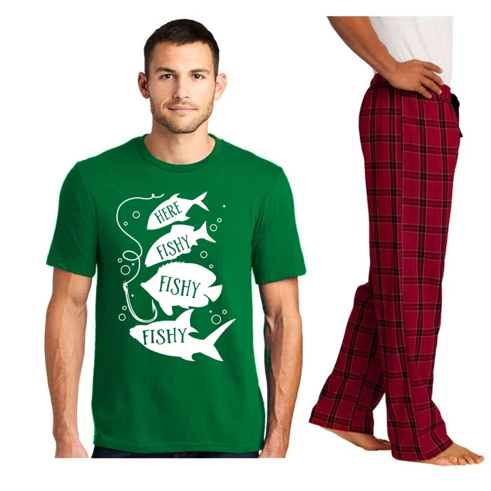 Here Fishy Fishy Fishing Lover Pajama Set