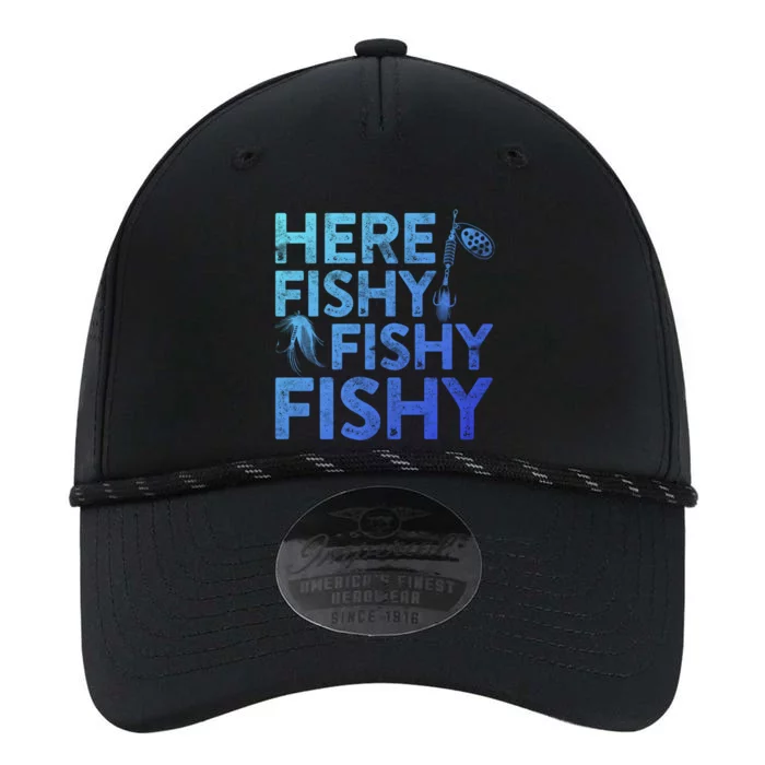 Here Fishy Fishy Fishy Gift Fisher Gifmeaningful Gift Performance The Dyno Cap