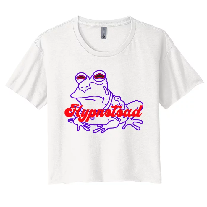 H_ypnotoad Funny Frog Football Coach Design Football Lovers Gift Women's Crop Top Tee