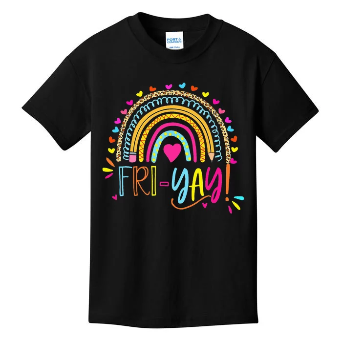 Happy Friyay Friday Lovers Fun Teacher Kids T-Shirt