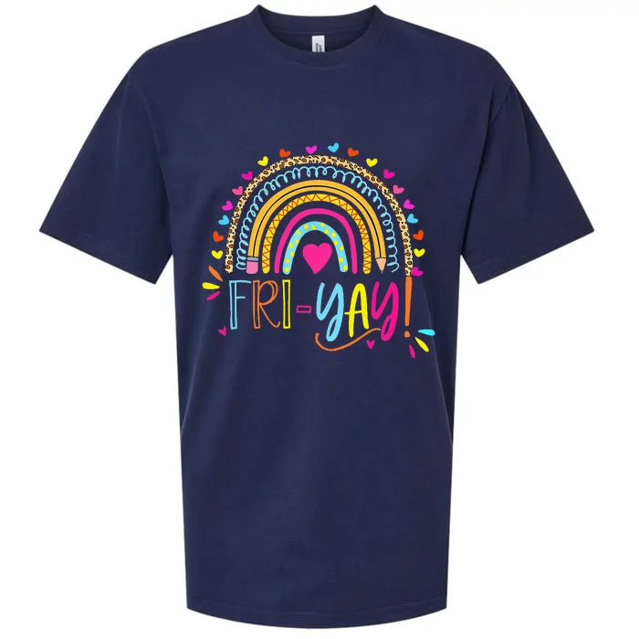 Happy Friyay Friday Lovers Fun Teacher Sueded Cloud Jersey T-Shirt