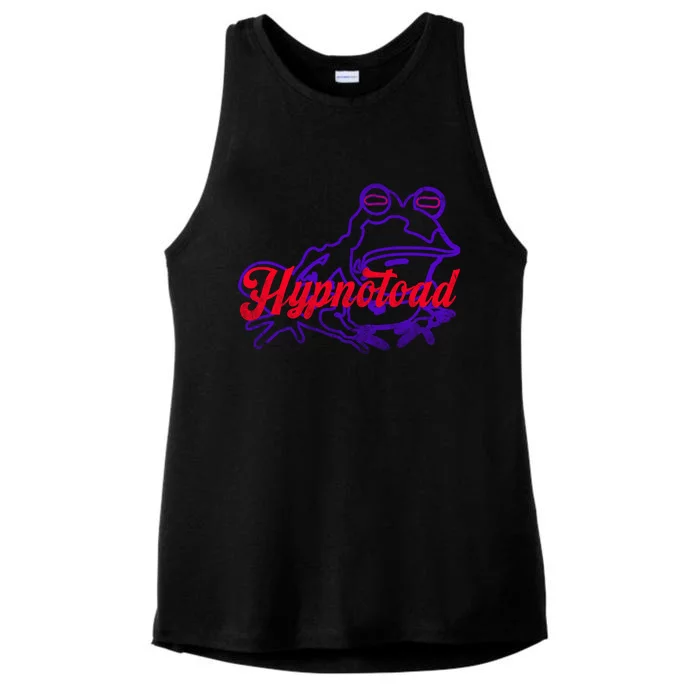 Hypnotoa.d Funny Frog Football Coach Ladies Tri-Blend Wicking Tank