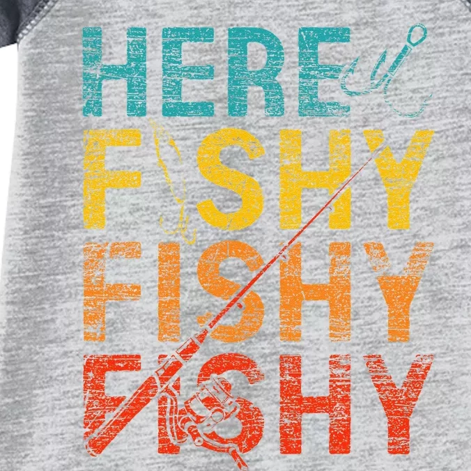 Here Fishy Fishy Fishy Infant Baby Jersey Bodysuit