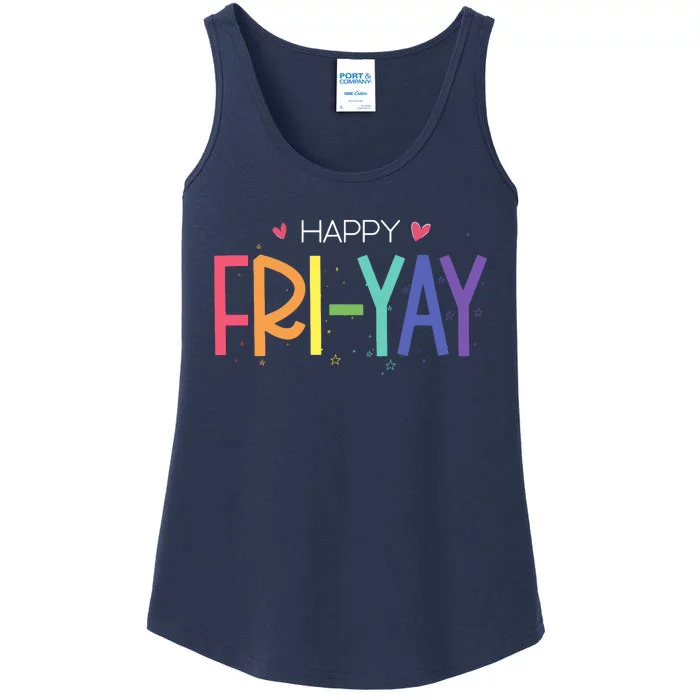 Happy Friyay Friday Funny Teacher Life Happy Friday Ladies Essential Tank