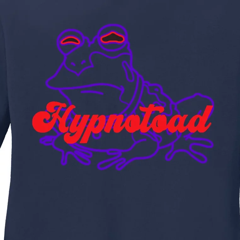 Hypnotoad Funny Frog Football Coach Ladies Long Sleeve Shirt