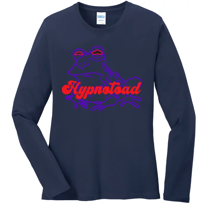 Hypnotoad Funny Frog Football Coach Ladies Long Sleeve Shirt