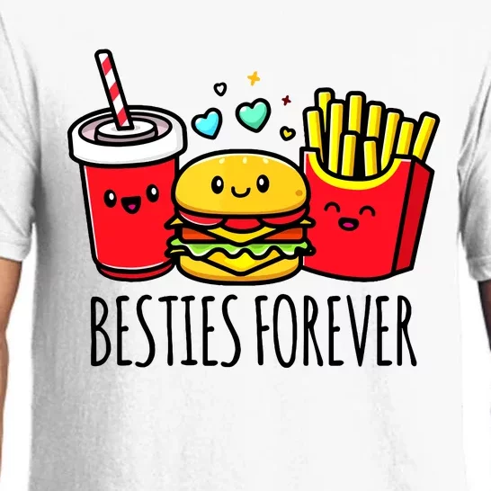 Hamburger French Fries Soda Funny Bff Matching Best Friends Pajama Set