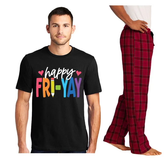 Happy Friyay Funny Fri Yay Teacher Student Friday Weekend Pajama Set