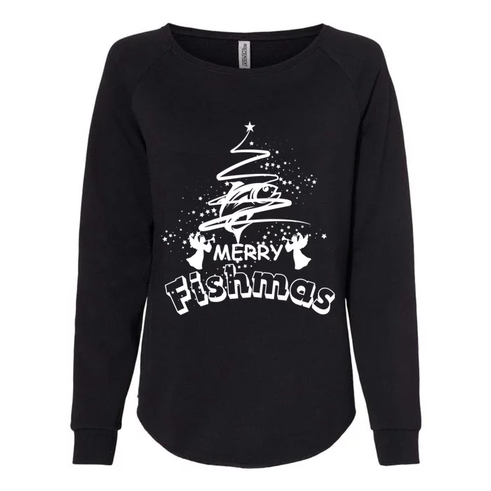 Holiday Funny Fishing Lovers Merry Fishmas Gift Womens California Wash Sweatshirt