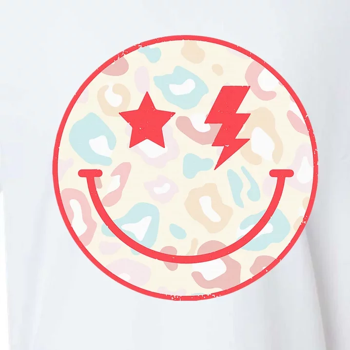 Happy Face Floral Preppy Aesthetic Smiling Face Sueded Cloud Jersey T-Shirt