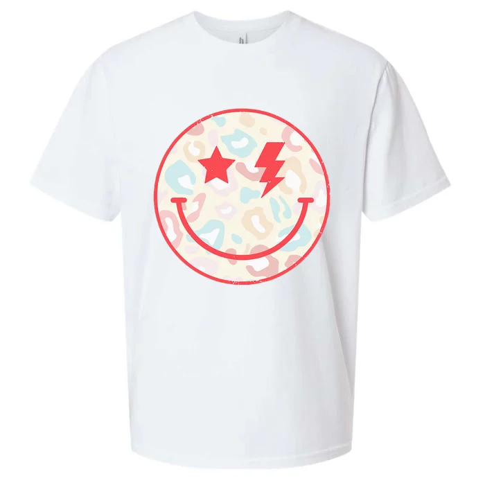 Happy Face Floral Preppy Aesthetic Smiling Face Sueded Cloud Jersey T-Shirt