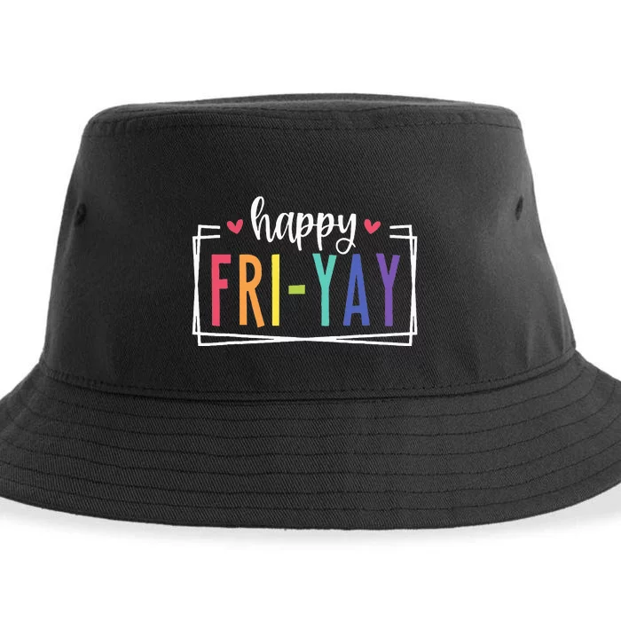 Happy Friyay Friday Lovers Fun Teacher Sustainable Bucket Hat