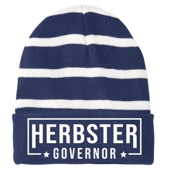 Herbster For Governor Striped Beanie with Solid Band