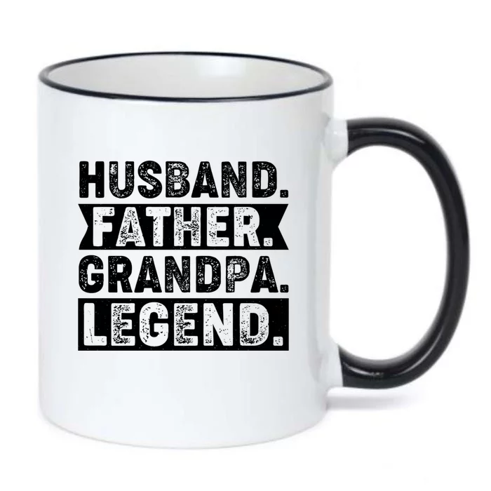 Husband Father Grandpa Legend Present For Fathers Day Funny Gift Black Color Changing Mug