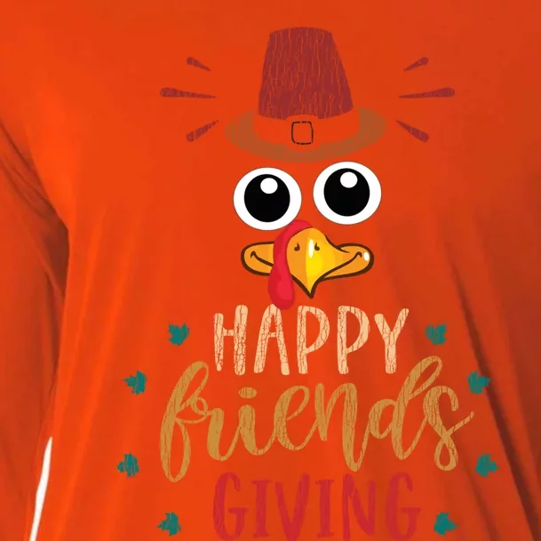 Happy Friends Giving Thanksgiving Family Pajama Party Gift Cooling Performance Long Sleeve Crew