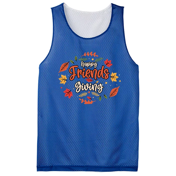 Happy Friends Giving Happy Thanksgiving Turkey Day Great Gift Mesh Reversible Basketball Jersey Tank