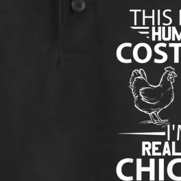 Halloween Funny Gift This Is My Human Costume Chicken Dry Zone Grid Performance Polo