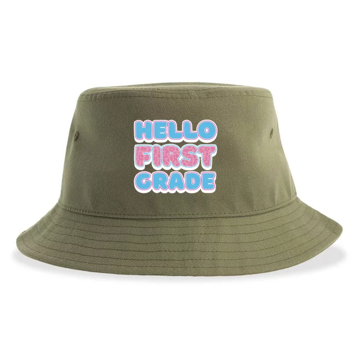 Hello First Grade Back To School Sustainable Bucket Hat