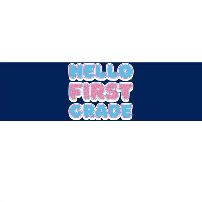 Hello First Grade Back To School Bumper Sticker